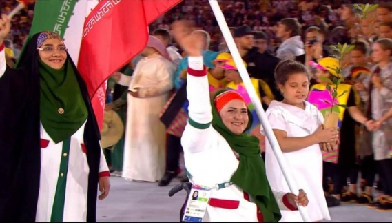  ورود کاروان ایران به مراسم افتتاحیه المپیک ۲۰۱۶ ریو